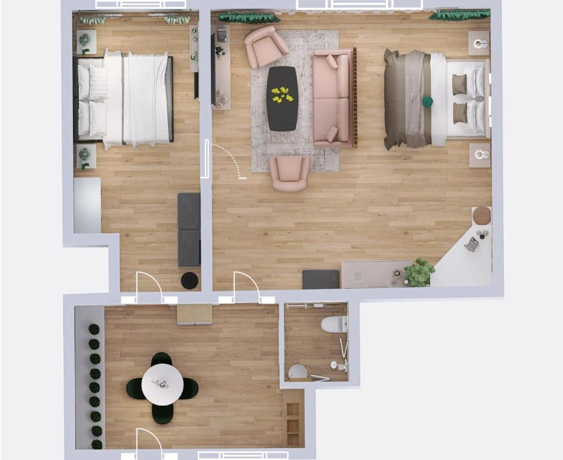 B8 - Spacious, Charming Apartment In Central 锡比乌 外观 照片